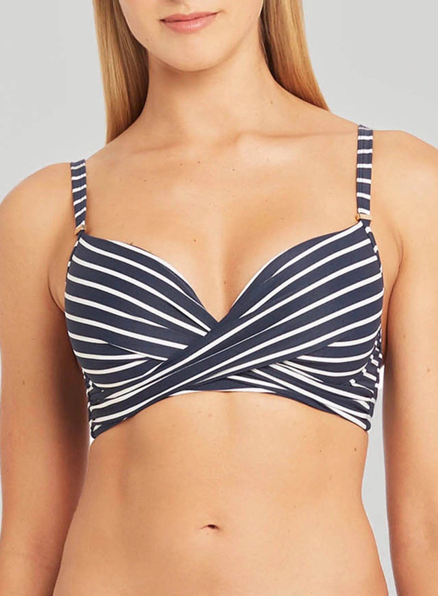 Sea Level: Chamarel Cross Front Moulded Uw Bikini Top Night Sky - Image 4