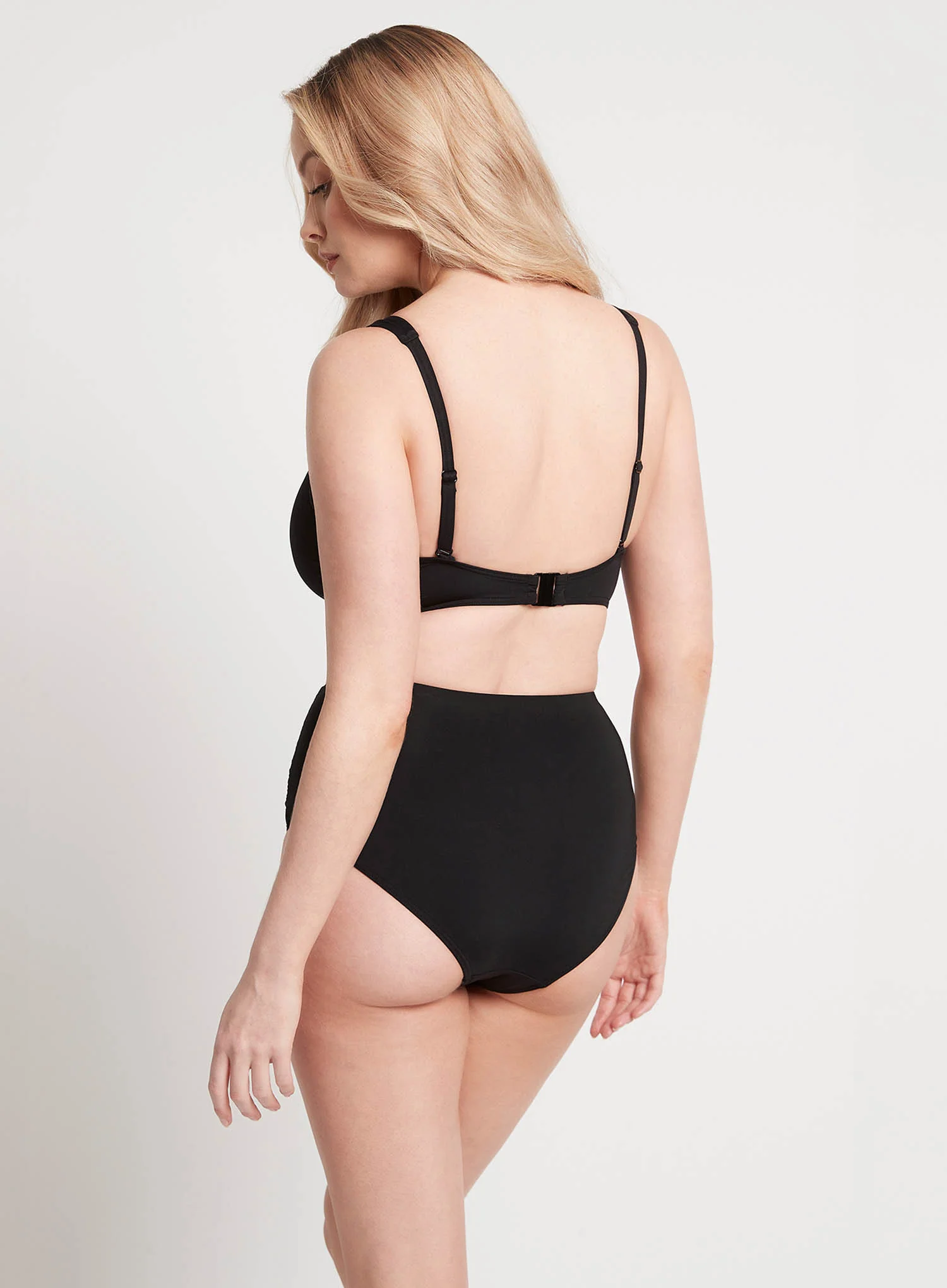 Sea Level: Eco Essentials Cross Front Bikini Top G Cup Black - Image 3