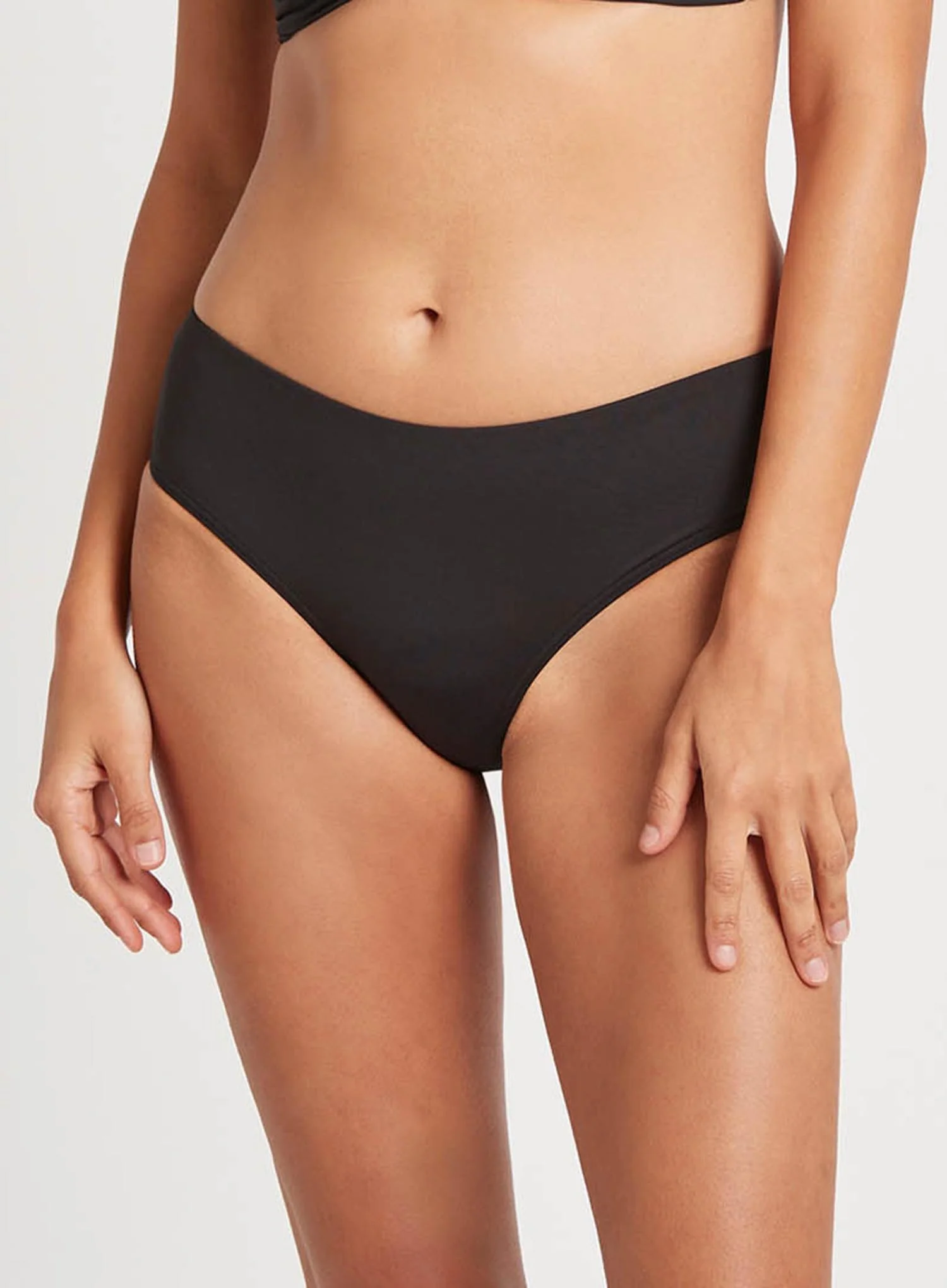 Sea Level: Eco Essentials Mid Bikini Pant Black - Image 4