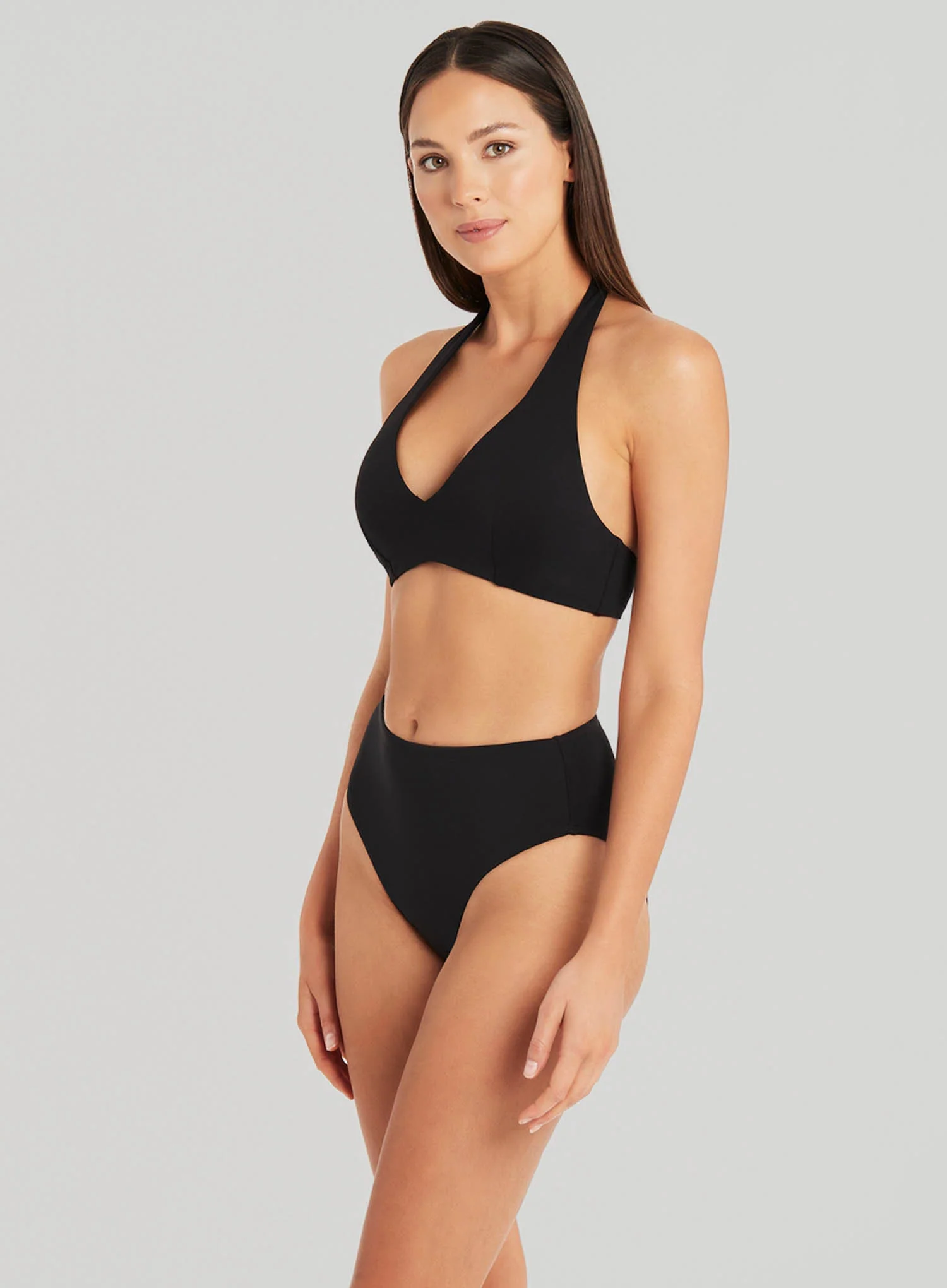 Sea Level: Eco Essentials Retro High Waist Bikini Pant Black - Image 3