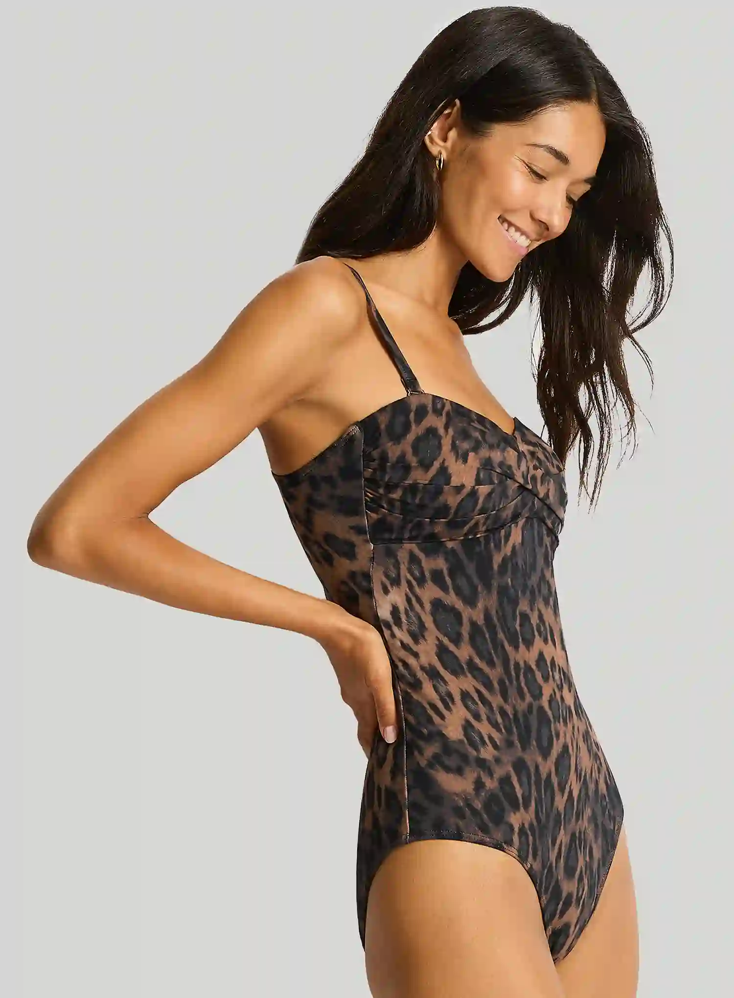 Sea Level: Savanna Twist Bandeau One Piece Chocolate - Image 3