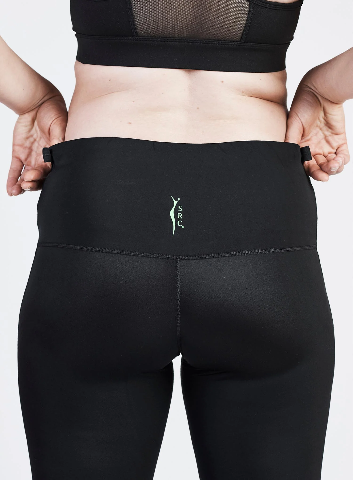 SRC: Compression Pregnancy Leggings Black - Image 3