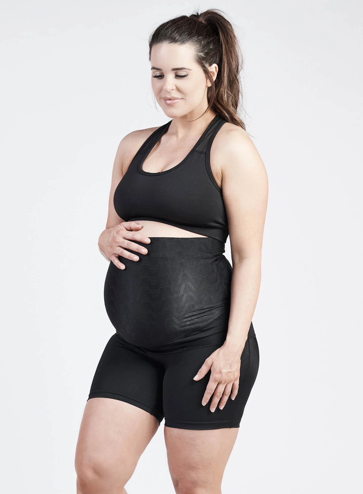 SRC: Compression Pregnancy Mini Over The Bump Black