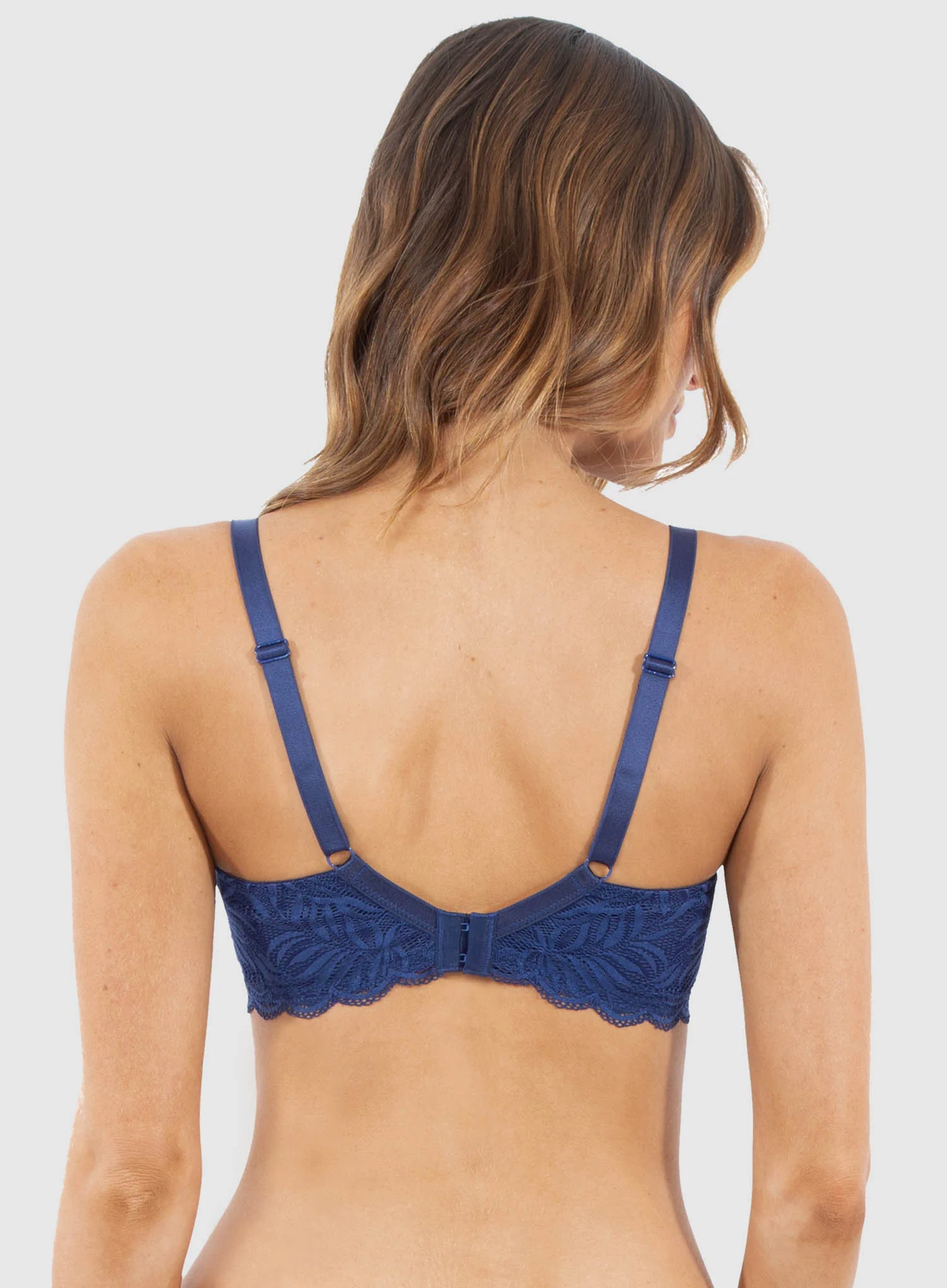 Triumph: Essential Lace Balconette Bra Navy Blue - Image 3