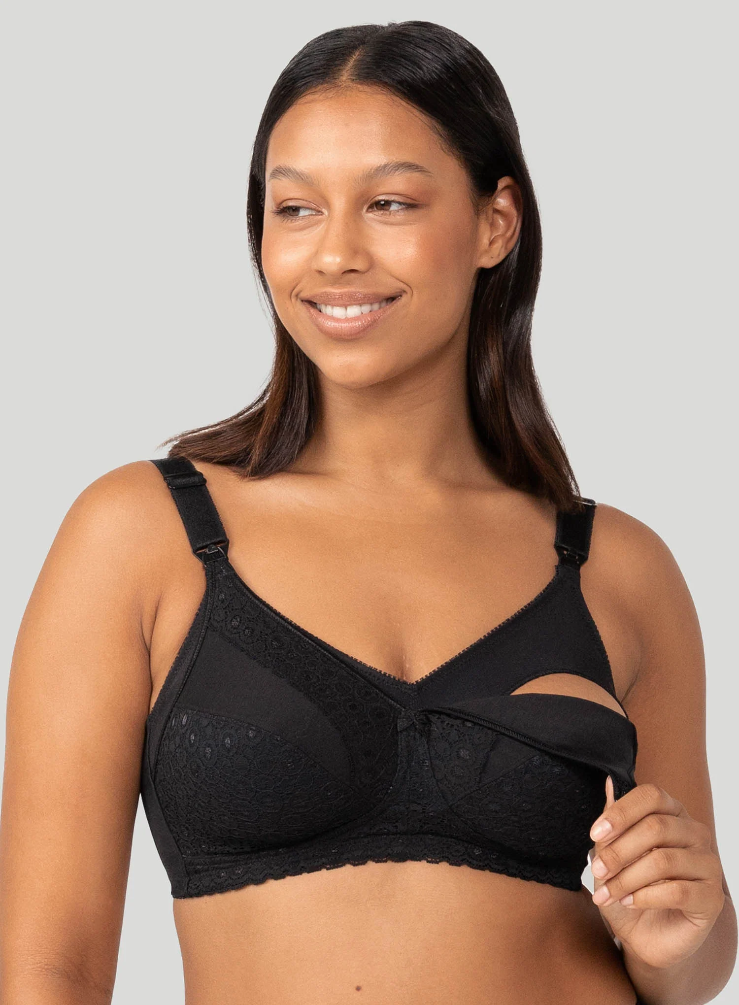 Triumph: Lace Maternity Wirefree Bra Black - Image 4