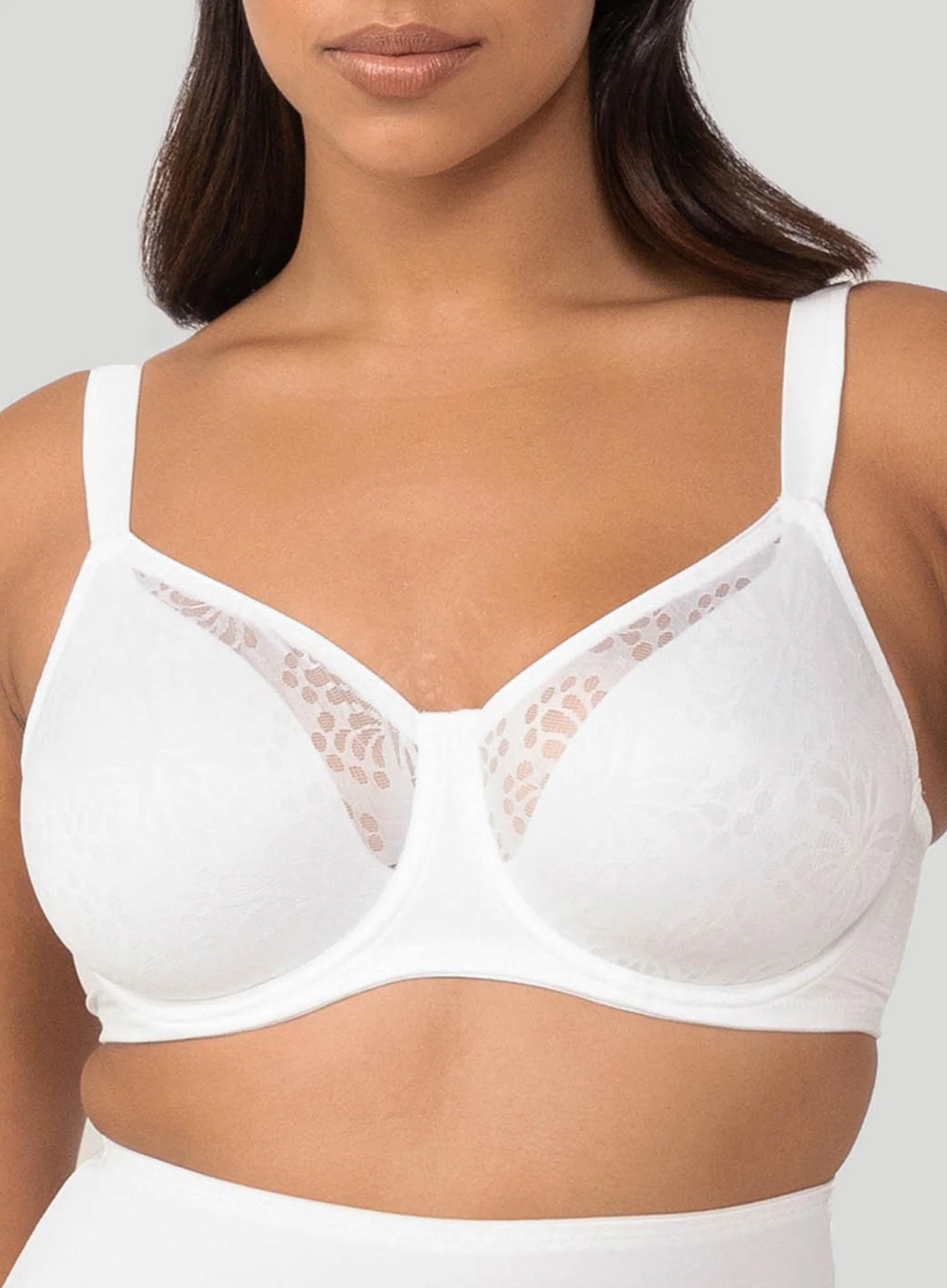 Triumph: Lacy Minimiser Bra White - Image 4