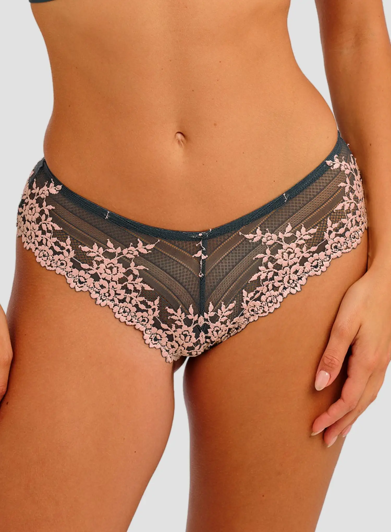 Wacoal: Embrace Lace Tanga Slate Pink - Image 3