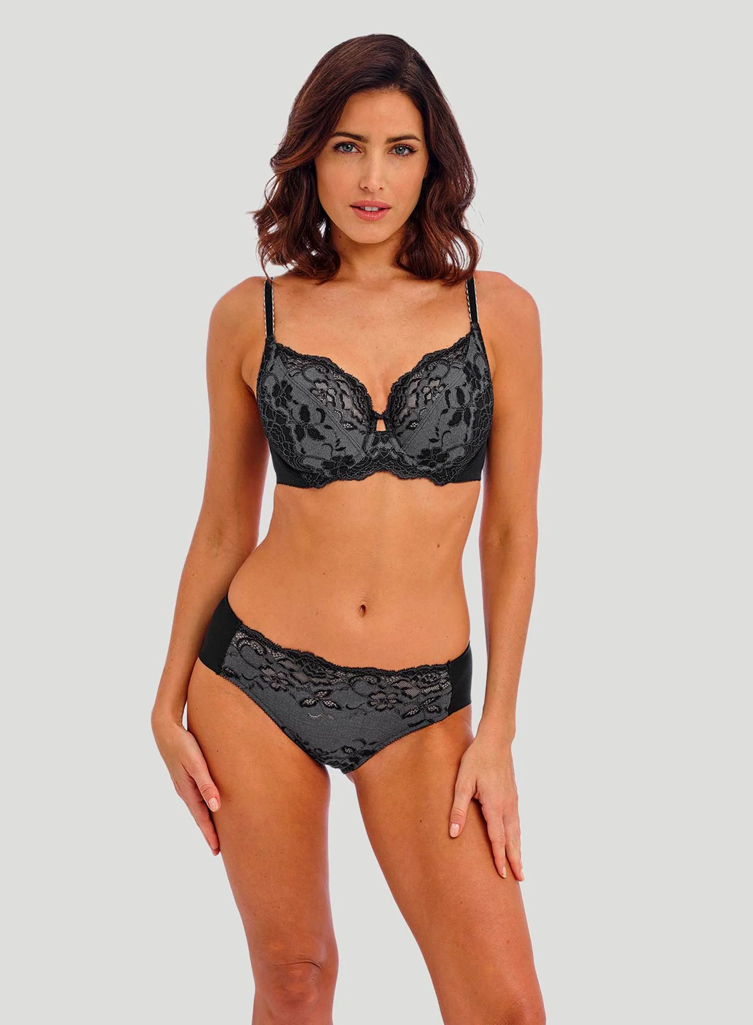 Wacoal: Florilege Underwire Plunge Bra Black - Image 2